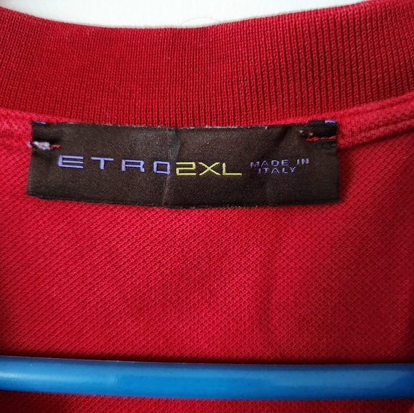Etro Men's polo, size 2XL, red - Picture 5 of 5